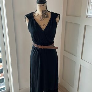 REMAIN low to high hemline black dress